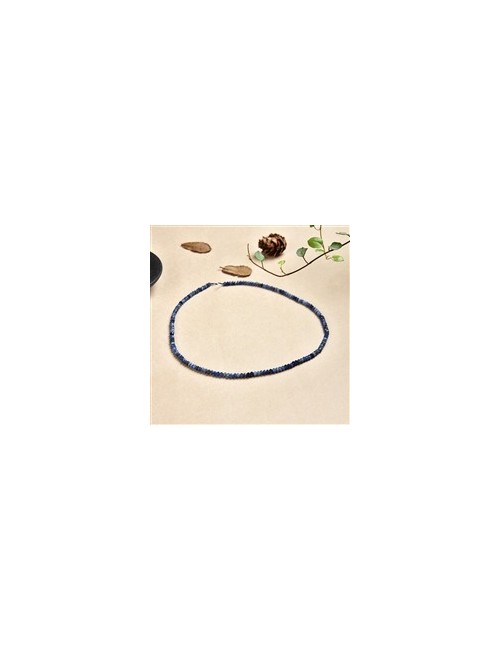 Heilstein & Edelstein-Strang - Button, Sodalith, facettiert, 04mm