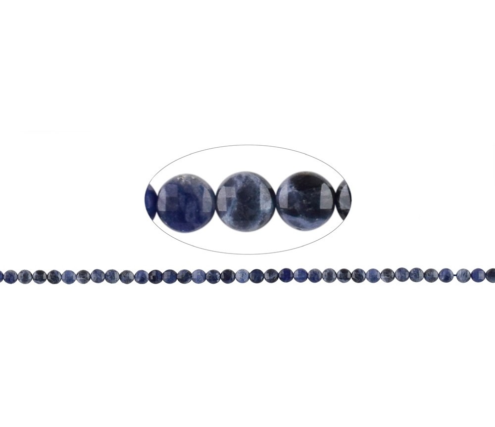 Heilstein & Edelstein-Strang - Coin, Sodalith, 06mm, facettiert (39cm)