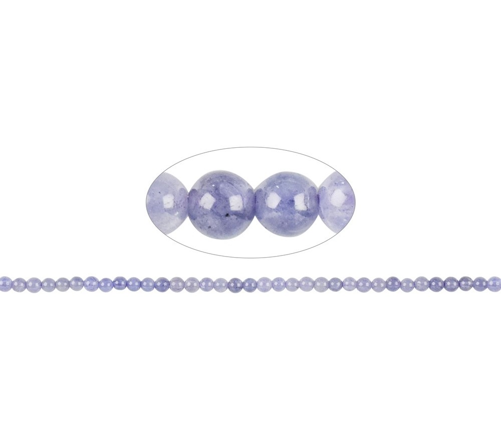 Heilstein & Edelstein-Strang - Kugeln, Tansanit A, 03mm