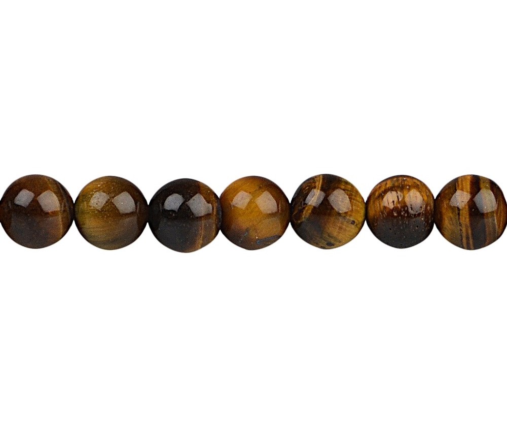 Heilstein & Edelstein-Strang - Kugeln, Tigerauge, 10mm