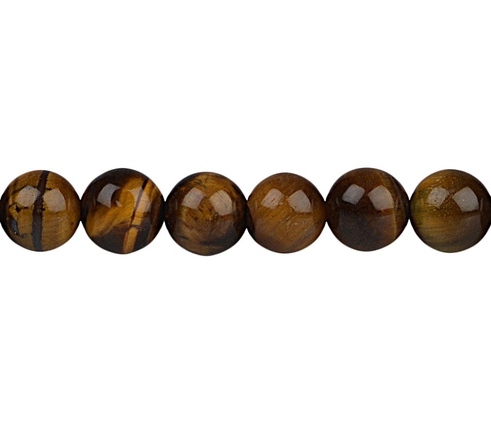 Heilstein & Edelstein-Strang - Kugeln, Tigerauge, 12mm