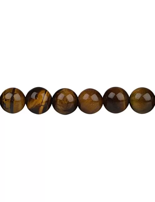 Heilstein & Edelstein-Strang - Kugeln, Tigerauge, 12mm