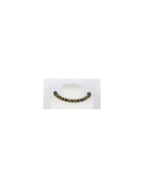 Heilstein & Edelstein-Strang - Kugeln, Tigerauge, 12mm