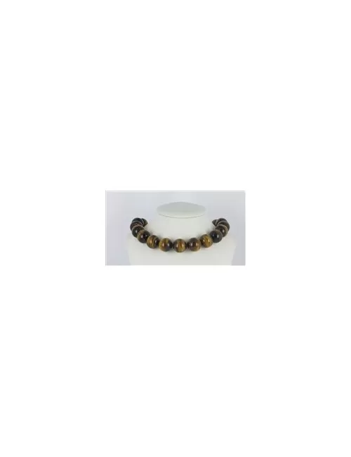 Heilstein & Edelstein-Strang - Kugeln, Tigerauge, 20mm