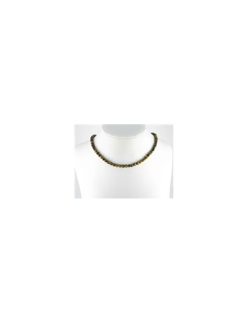 Heilstein & Edelstein-Strang - Kugeln, Tigerauge, facettiert, 06mm
