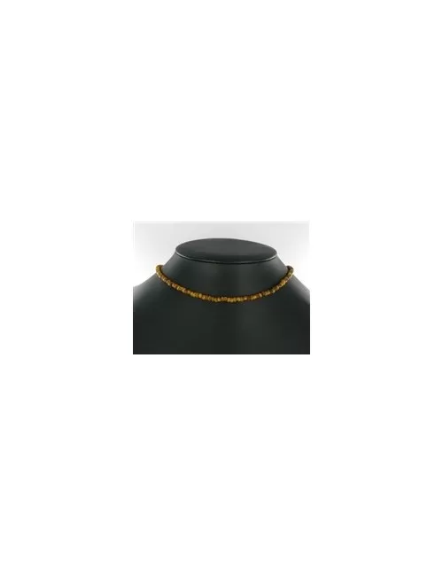 Heilstein & Edelstein-Strang - Button, Tigerauge, 04mm