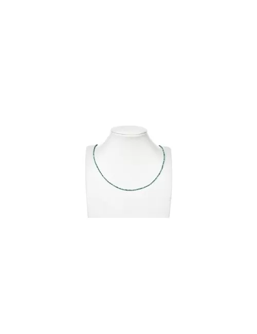 Heilstein & Edelstein-Strang - Button/Disc, Türkis (stab.), facettiert, 01 x 02mm
