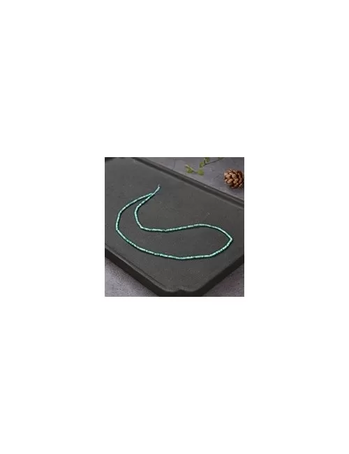 Heilstein & Edelstein-Strang - Button/Disc, Türkis (stab.), facettiert, 01 x 02mm