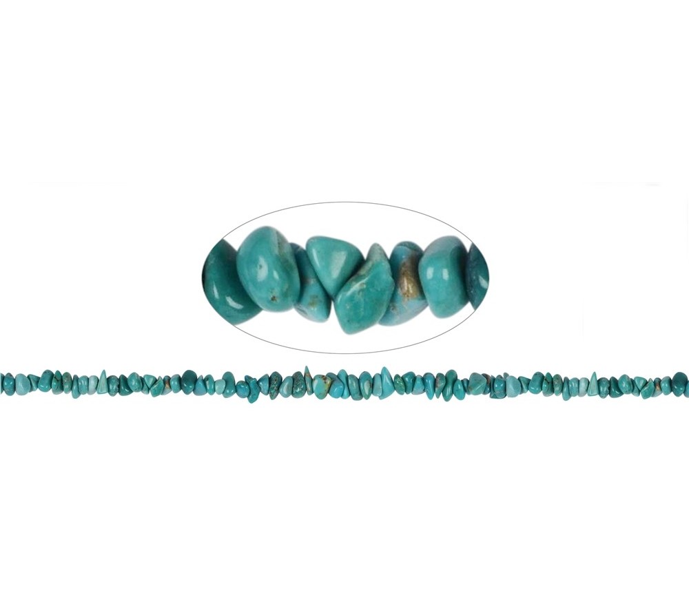 Heilstein & Edelstein-Strang - Splitter, Türkis (stab.), 02-03 x 03-05mm