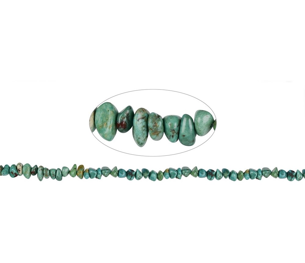 Heilstein & Edelstein-Strang - Splitter, Türkis (stab.), 02-04 x 08-12mm