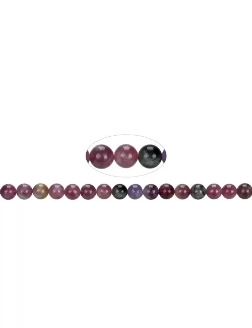 Heilstein & Edelstein-Strang - Kugeln, Turmalin (bunt), 06mm