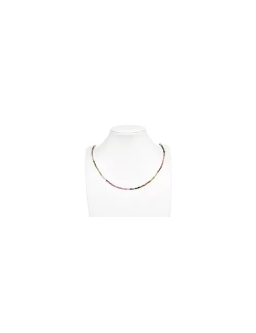 Heilstein & Edelstein-Strang - Kugeln, Turmalin (bunt), facettiert, 02,5mm