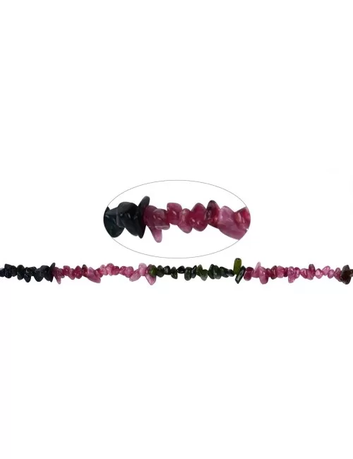 Heilstein & Edelstein-Strang - Trommelsteine, Turmalin (bunt), 05 x 08mm