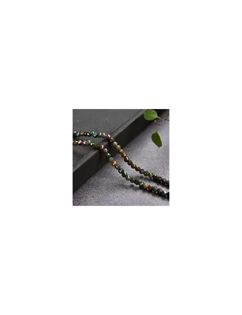 Heilstein & Edelstein-Strang - Kugeln, Zoisit mit Rubin, facettiert, 03mm (39cm)