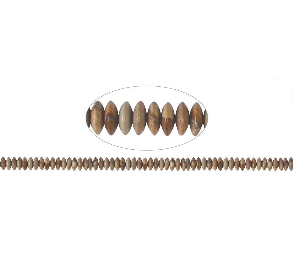 Heilstein & Edelstein-Strang - Disc, Jaspis (Landschaftsjaspis) 03 x 08mm (39cm)