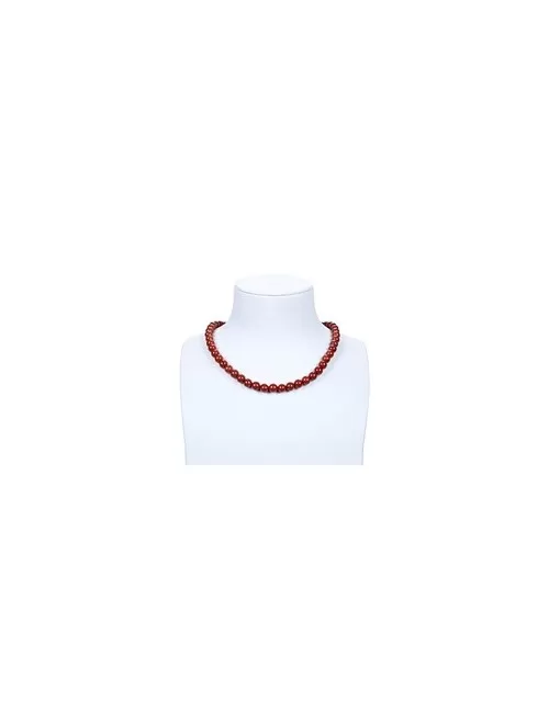 Heilstein & Edelstein-Strang - Kugeln, Jaspis (rot), 08mm