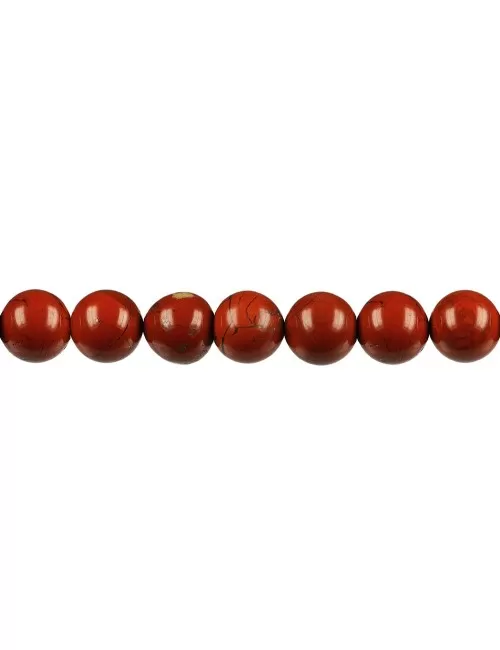 Heilstein & Edelstein-Strang - Kugeln, Jaspis (rot), 10mm