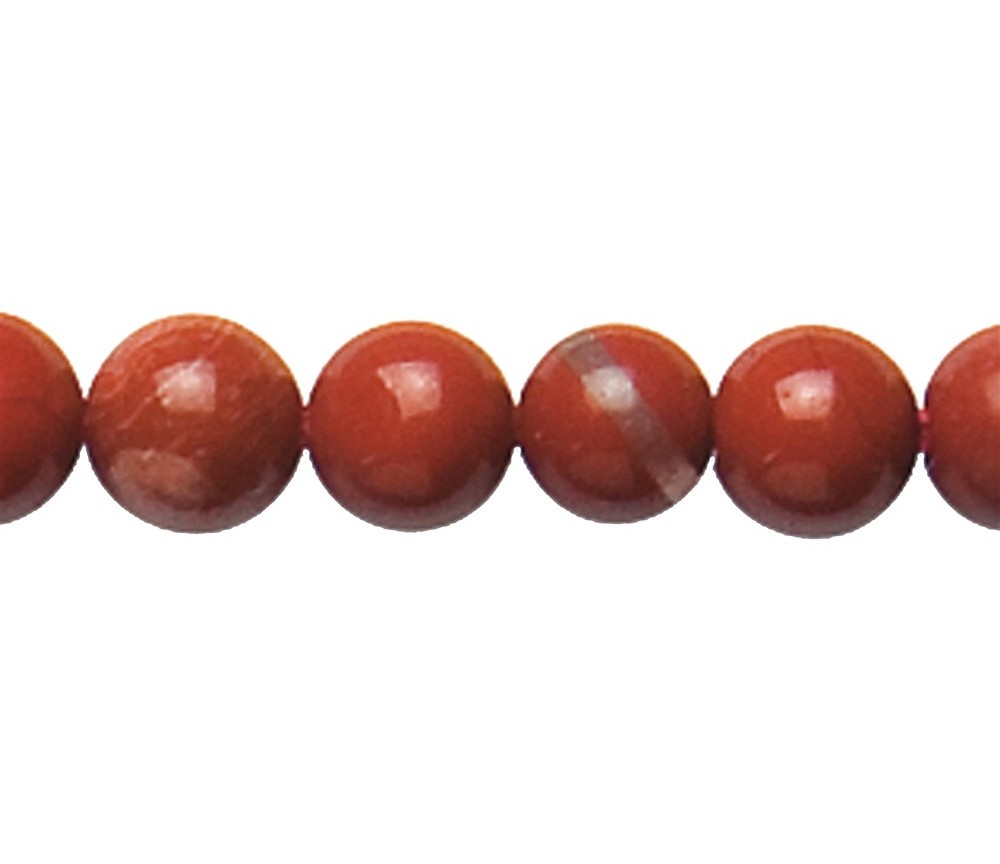 Heilstein & Edelstein-Strang - Kugeln, Jaspis (rot), 16mm