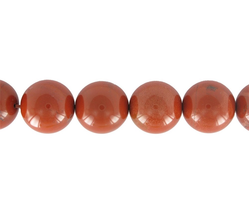 Heilstein & Edelstein-Strang - Kugeln, Jaspis (rot), 20mm