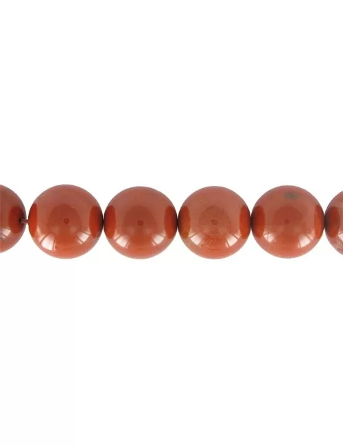 Heilstein & Edelstein-Strang - Kugeln, Jaspis (rot), 20mm