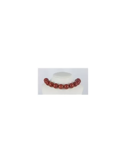 Heilstein & Edelstein-Strang - Kugeln, Jaspis (rot), 20mm