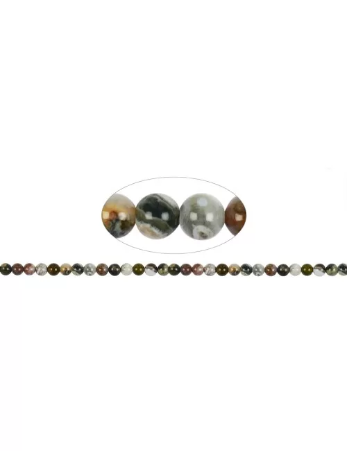 Heilstein & Edelstein-Strang - Kugeln, Ozeanjaspis, 06mm