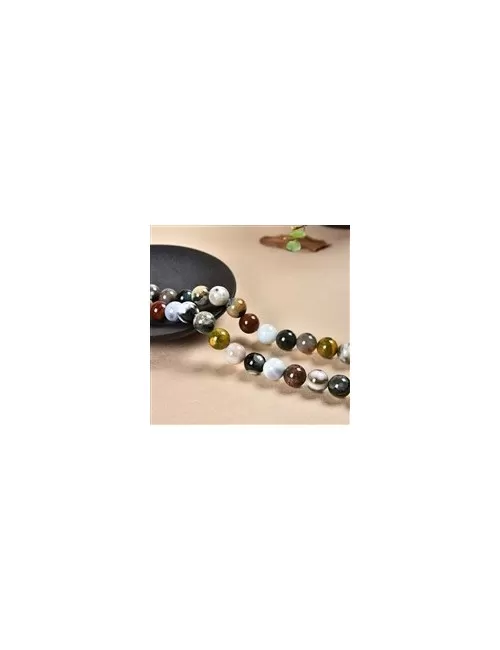 Heilstein & Edelstein-Strang - Kugeln, Ozeanjaspis, 10mm