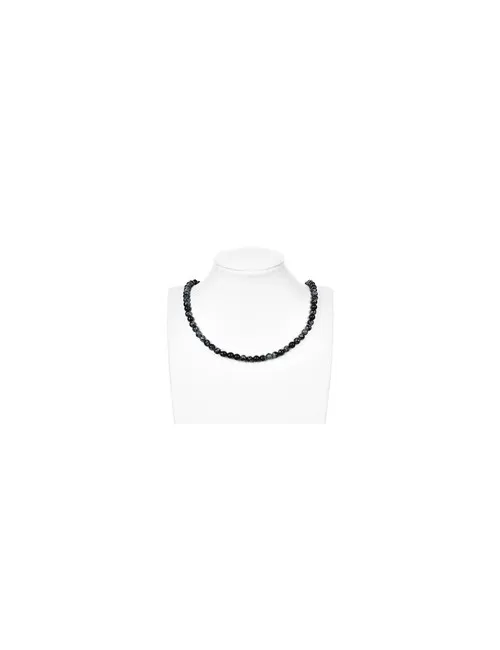 Heilstein & Edelstein-Strang - Kugeln, Obsidian (Schneeflockenobsidian), 06mm