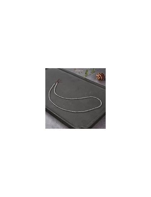 Heilstein & Edelstein-Strang - Kugeln, Obsidian (Rauchobsidian), facettiert, 02,5mm (39cm)