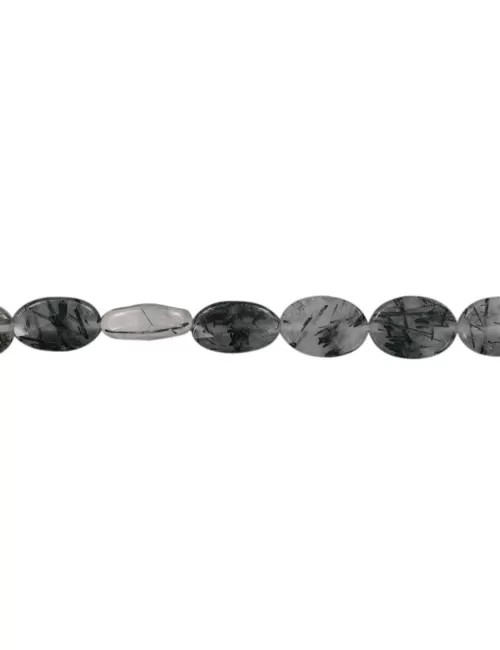 Heilstein & Edelstein-Strang - Linse, Turmalinquarz A, facettiert, 14 x 10mm