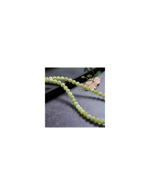 Heilstein & Edelstein-Strang - Kugeln, Serpentin (China), 06mm (38cm)