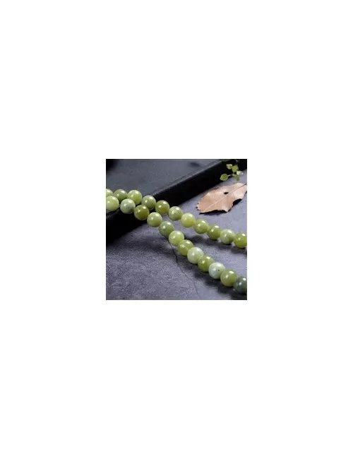 Heilstein & Edelstein-Strang - Kugeln, Serpentin (China), 08mm (38cm)