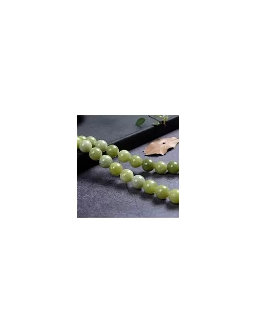 Heilstein & Edelstein-Strang - Kugeln, Serpentin (China), 10mm (38cm)