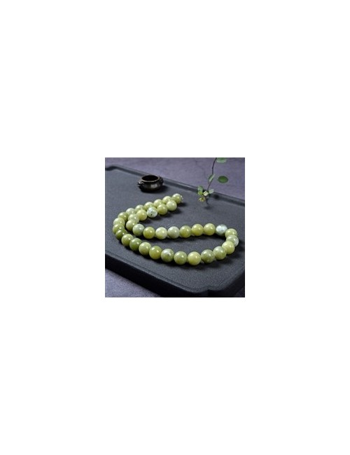 Heilstein & Edelstein-Strang - Kugeln, Serpentin (China), 10mm (38cm)