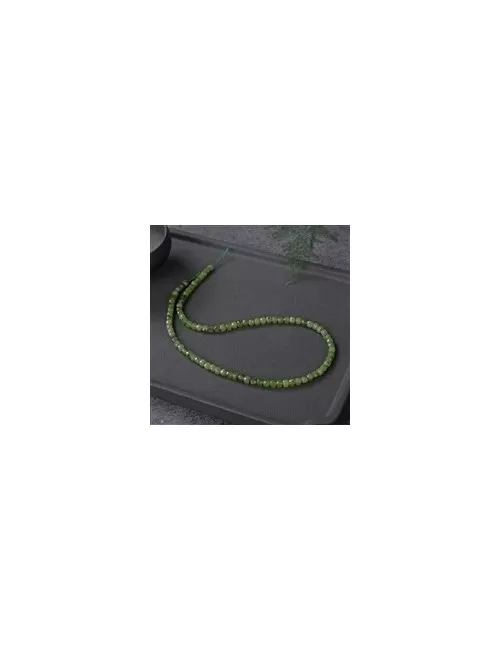 Heilstein & Edelstein-Strang - Würfel, Serpentin, facettiert, 04mm (39cm)