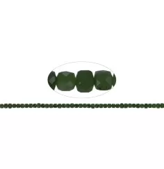 Heilstein & Edelstein-Strang - Würfel, Serpentin (dunkel), facettiert, 04,5mm (39cm)