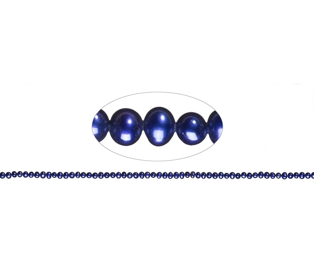 Heilstein & Edelstein-Strang - Potatoe, Süßwasser-Perle A, violett (gef.), 03-04mm