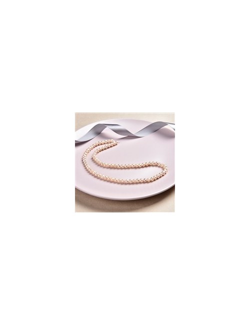 Heilstein & Edelstein-Strang - Potatoe, Süßwasser-Perle A, lachs hell (natur), 04-05mm