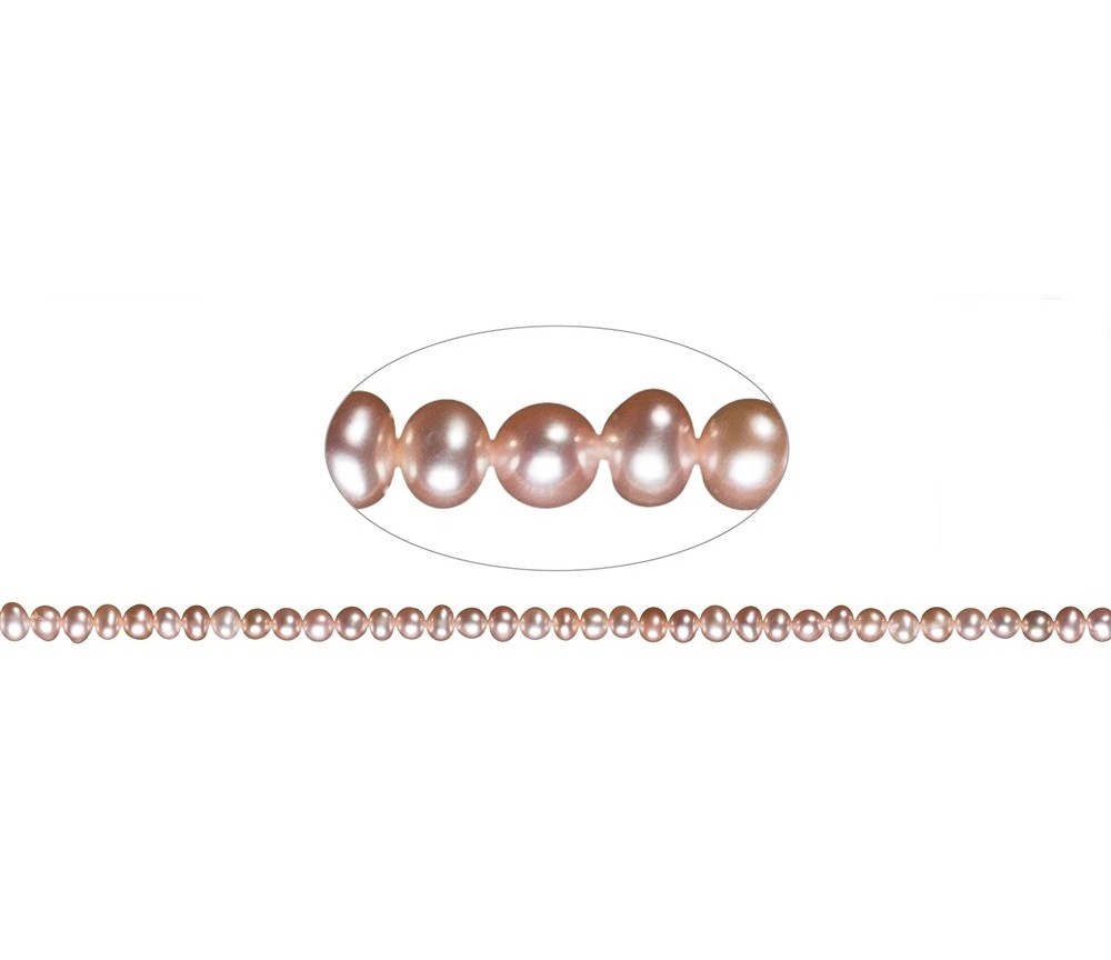 Heilstein & Edelstein-Strang - Potatoe, Süßwasser-Perle A, lila (natur), 04-05mm