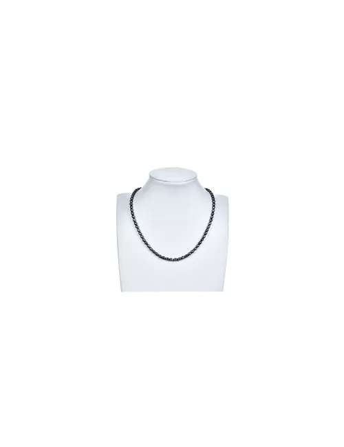 Heilstein & Edelstein-Strang - Reiskorn, Süßwasser-Perle, petrol (gef.), 05-06 x 03-04mm