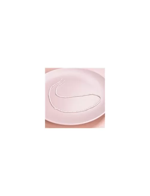 Heilstein & Edelstein-Strang - Reiskorn, Süßwasser-Perle, creme-weiß, 02 - 03mm