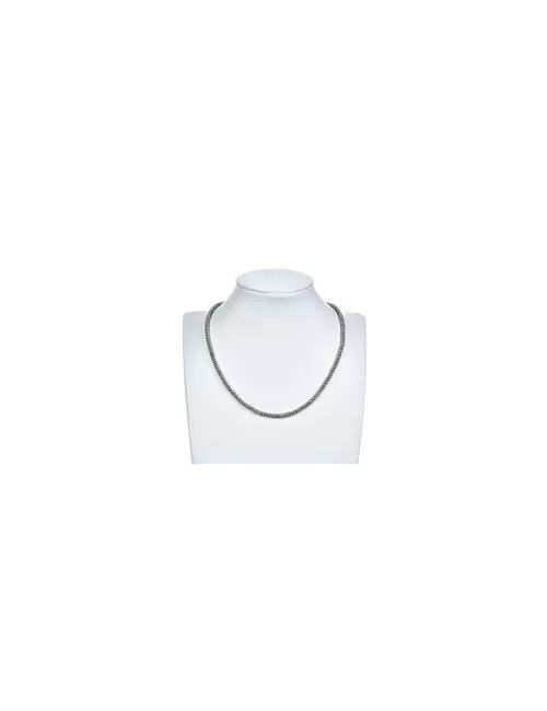 Heilstein & Edelstein-Strang - Button, Süßwasser-Perle grün (gef.), 02 x 03-04mm
