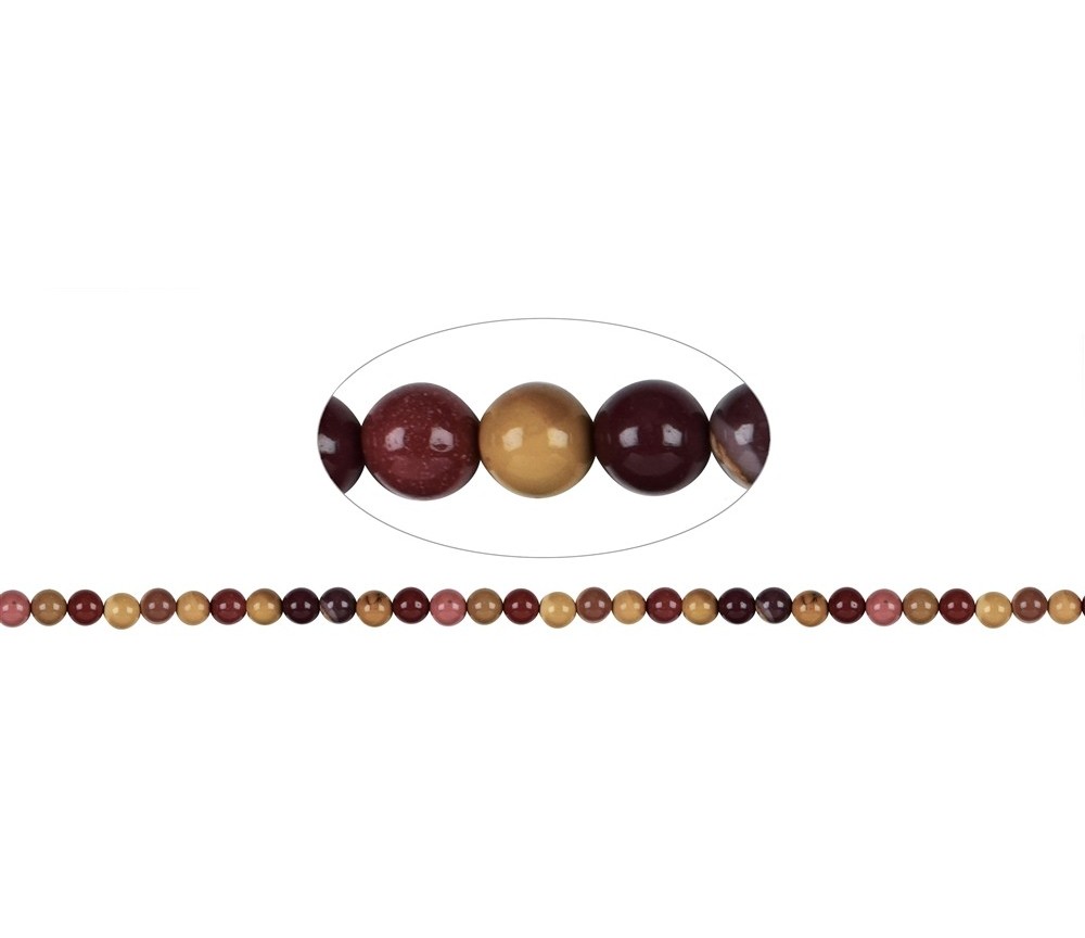 Heilstein & Edelstein-Strang - Kugeln, Mookait, 06mm (ca.)