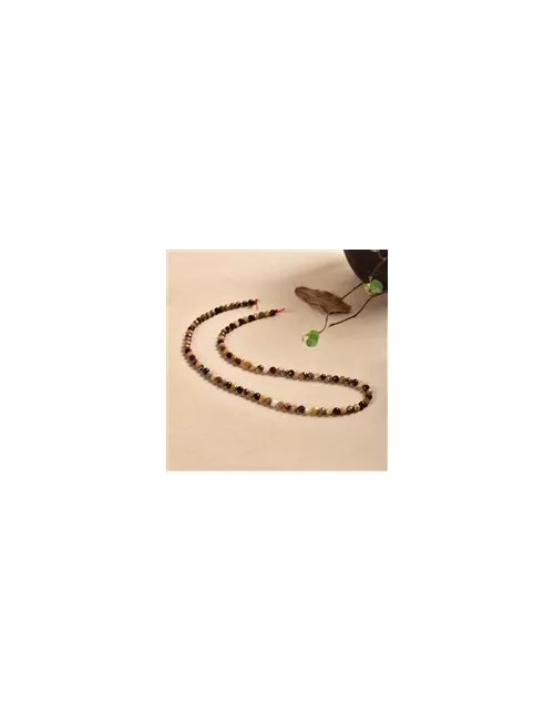 Heilstein & Edelstein-Strang - Kugeln, Mookait, facettiert 04mm (39cm)