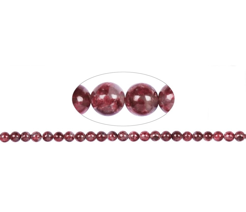 Heilstein & Edelstein-Strang - Kugeln, Thulit AA, 08-08,5mm