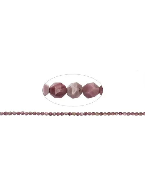 Heilstein & Edelstein-Strang - Kugeln, Thulit, facettiert, 06mm (39cm)