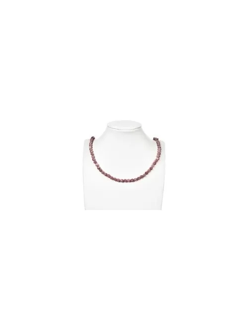 Heilstein & Edelstein-Strang - Kugeln, Thulit, facettiert, 06mm (39cm)
