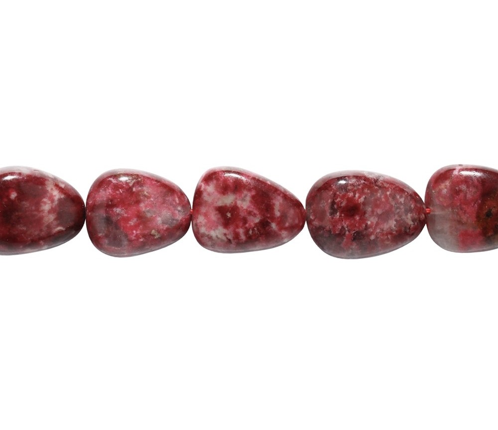 Heilstein & Edelstein-Strang - Nuggets, Thulit, 18 x 14mm (39cm)