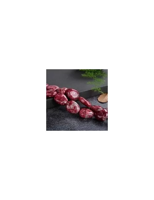 Heilstein & Edelstein-Strang - Nuggets, Thulit, 18 x 14mm (39cm)