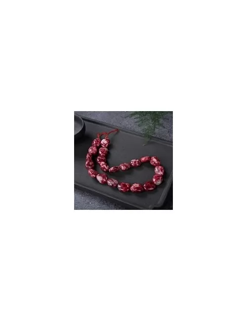 Heilstein & Edelstein-Strang - Nuggets, Thulit, 18 x 14mm (39cm)
